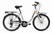 Bianchi велосипед женский YARD 26' alu TX35 6s V-Brake 43' белый/оранжевый